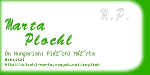 marta plochl business card